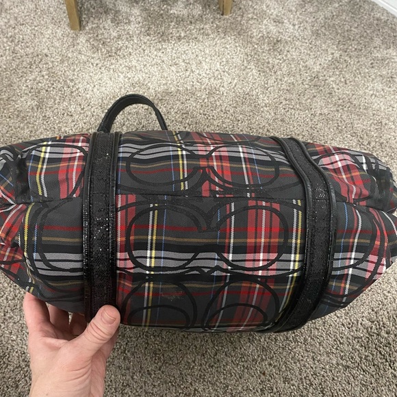 Coach Poppy Tartan Plaid Tote - Picture 7 of 10